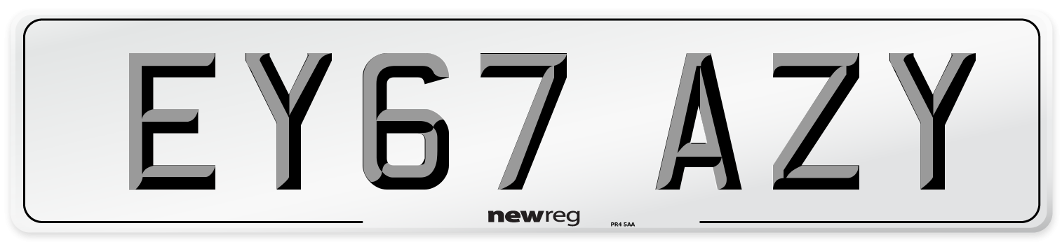 EY67 AZY Number Plate from New Reg
